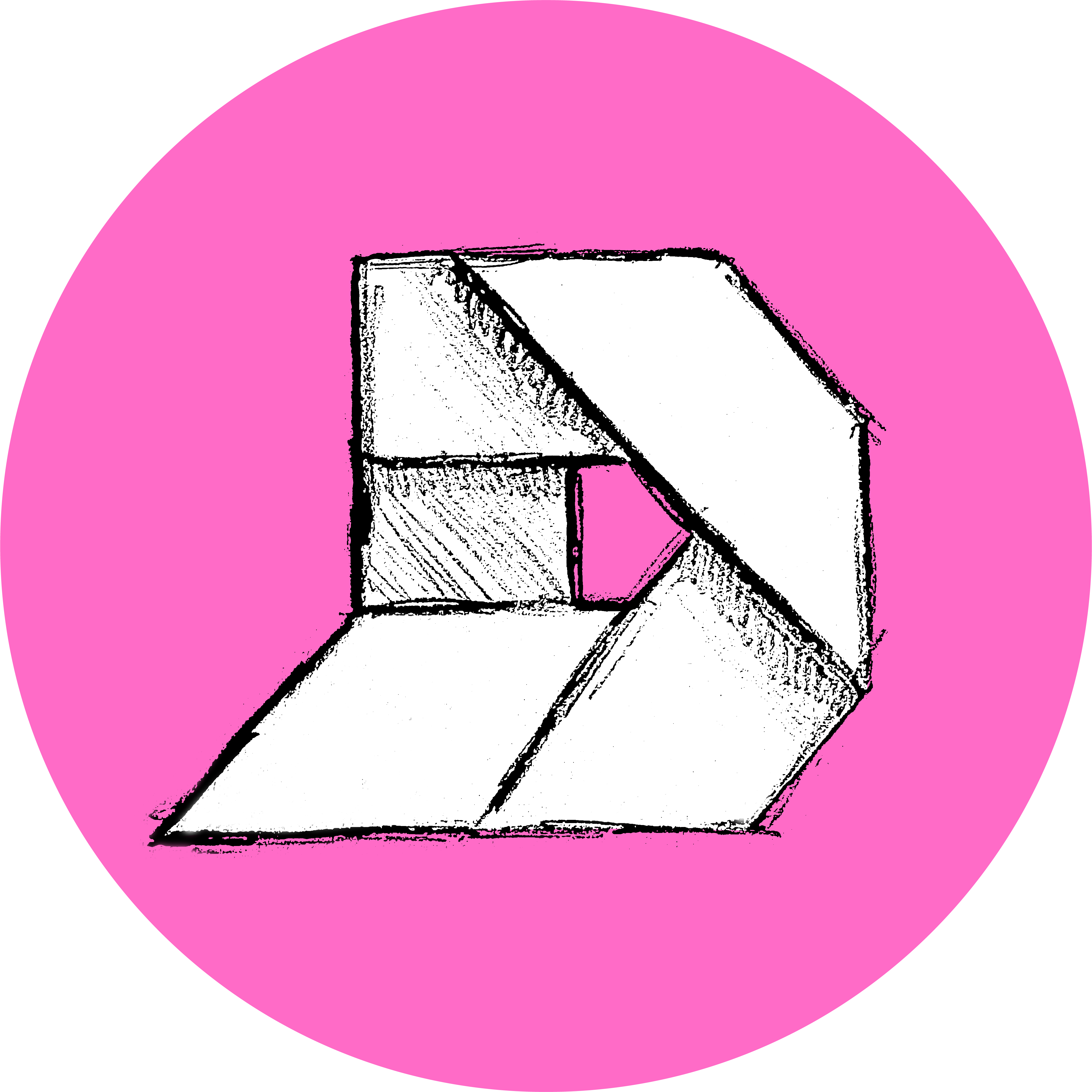 pink designing dialogue logo